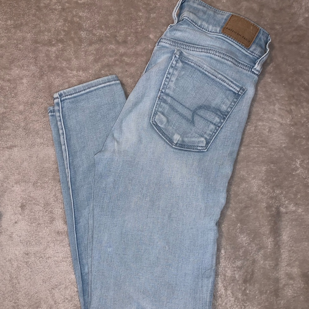 High Waisted Light Wash Jeans